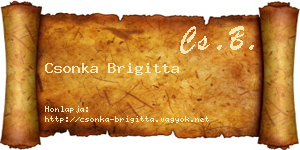 Csonka Brigitta névjegykártya
