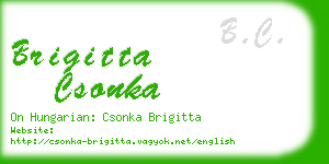 brigitta csonka business card